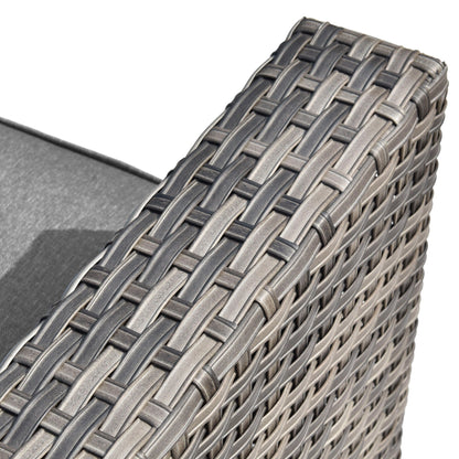 HOOOWOOO Set di 10 divani componibili in vimini per esterni, sedia a dondolo girevole con tavolo con braciere