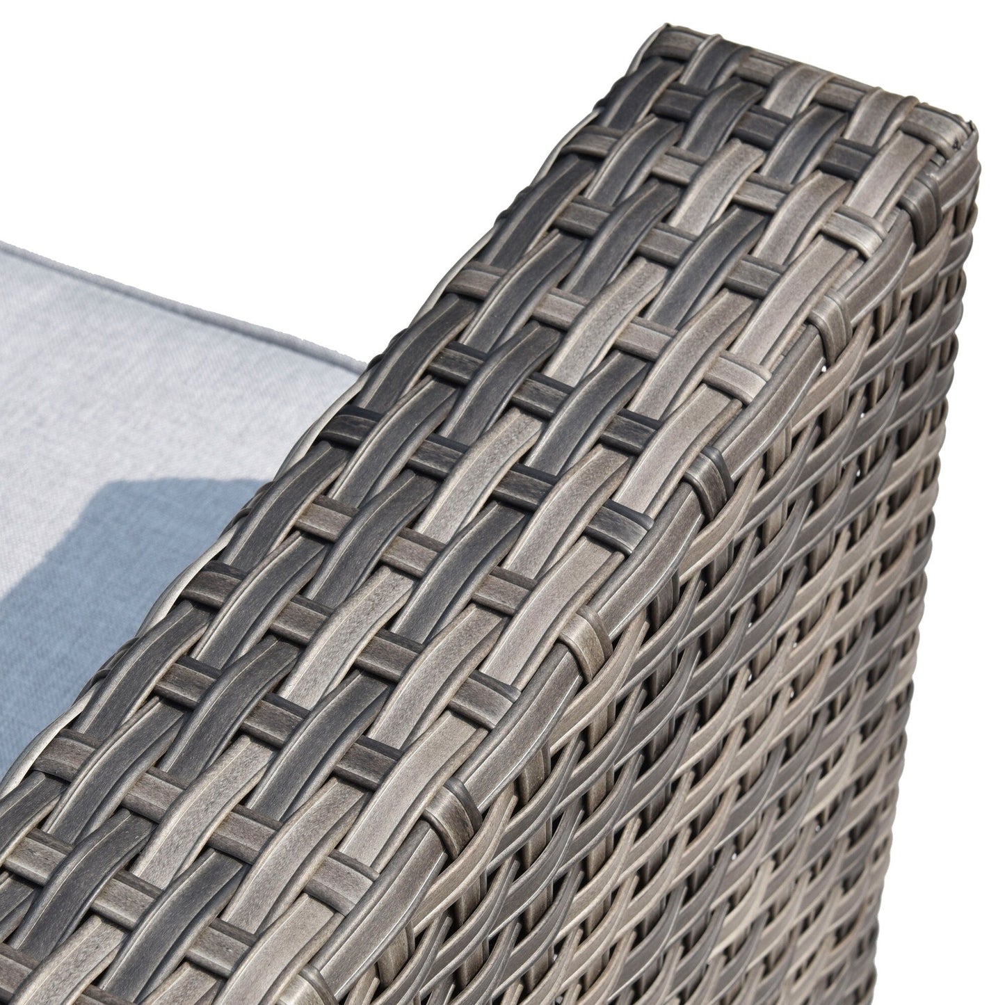 HOOOWOOO Set di 10 divani componibili in vimini per esterni, sedia a dondolo girevole con tavolo con braciere