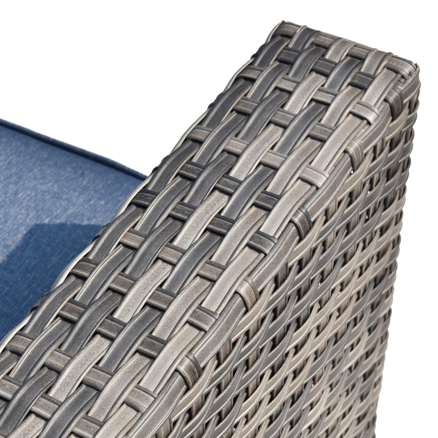 HOOOWOOO Set di 10 divani componibili in vimini per esterni, sedia a dondolo girevole con tavolo con braciere