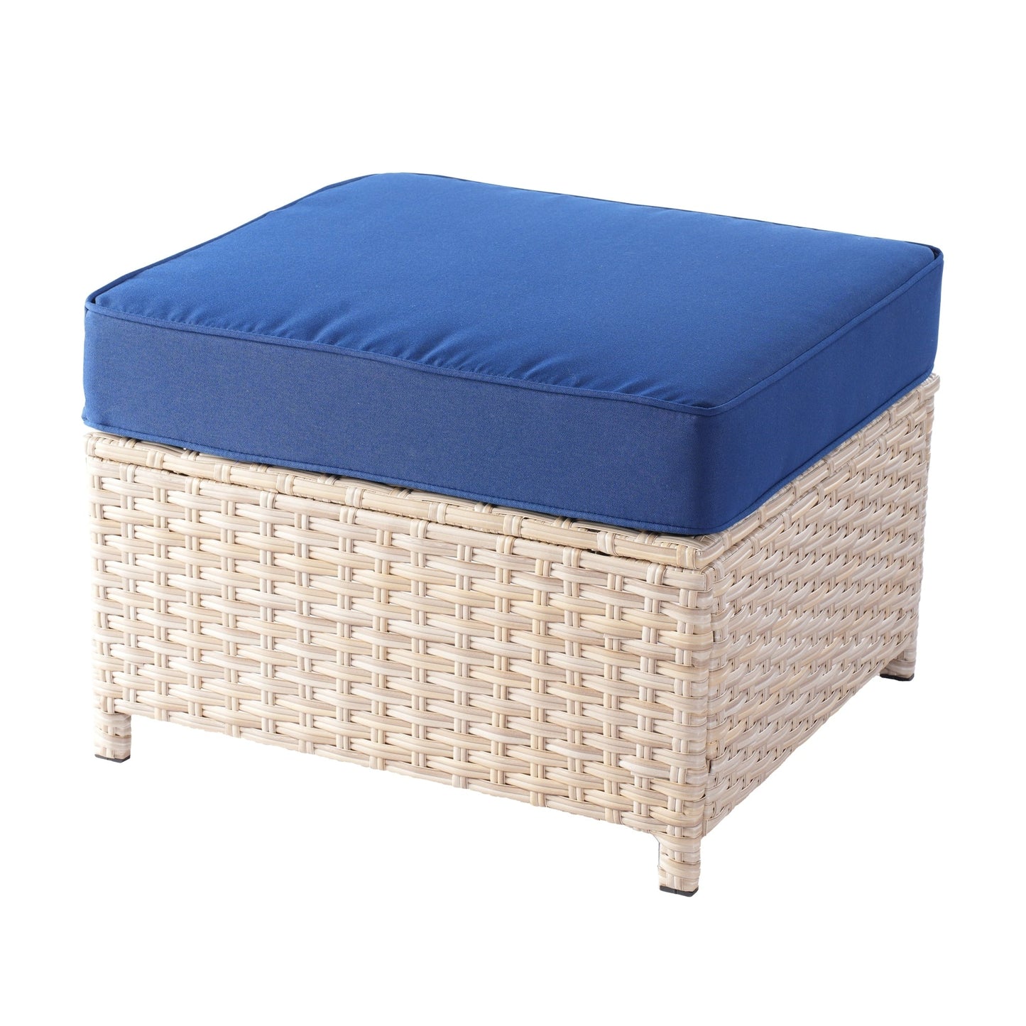 Set da conversazione imbottito per patio esterno in vimini da 5 pezzi HOOOWOOO