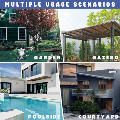 Set da conversazione imbottito per patio esterno in vimini da 5 pezzi HOOOWOOO