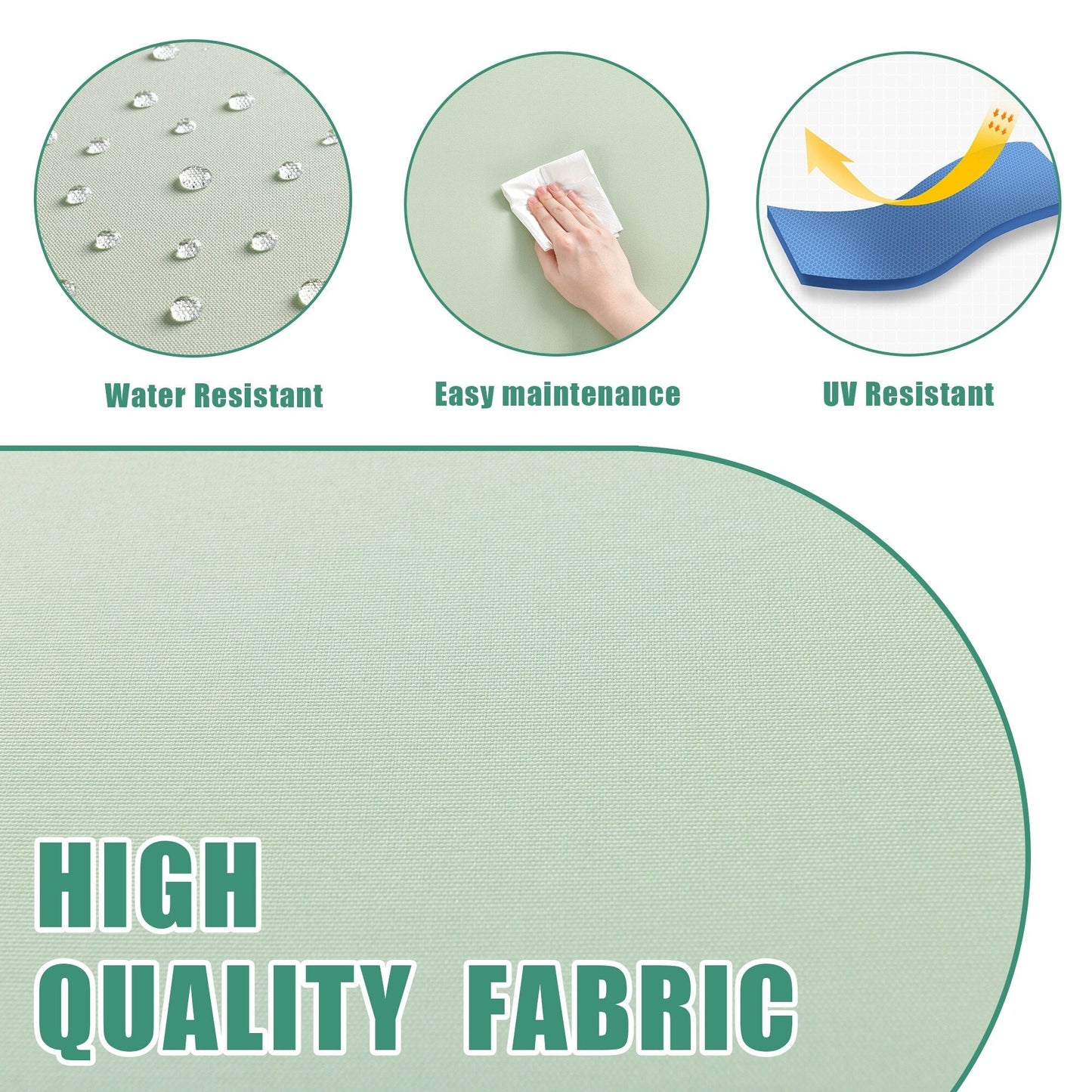 Set da conversazione imbottito per patio esterno in vimini da 5 pezzi HOOOWOOO