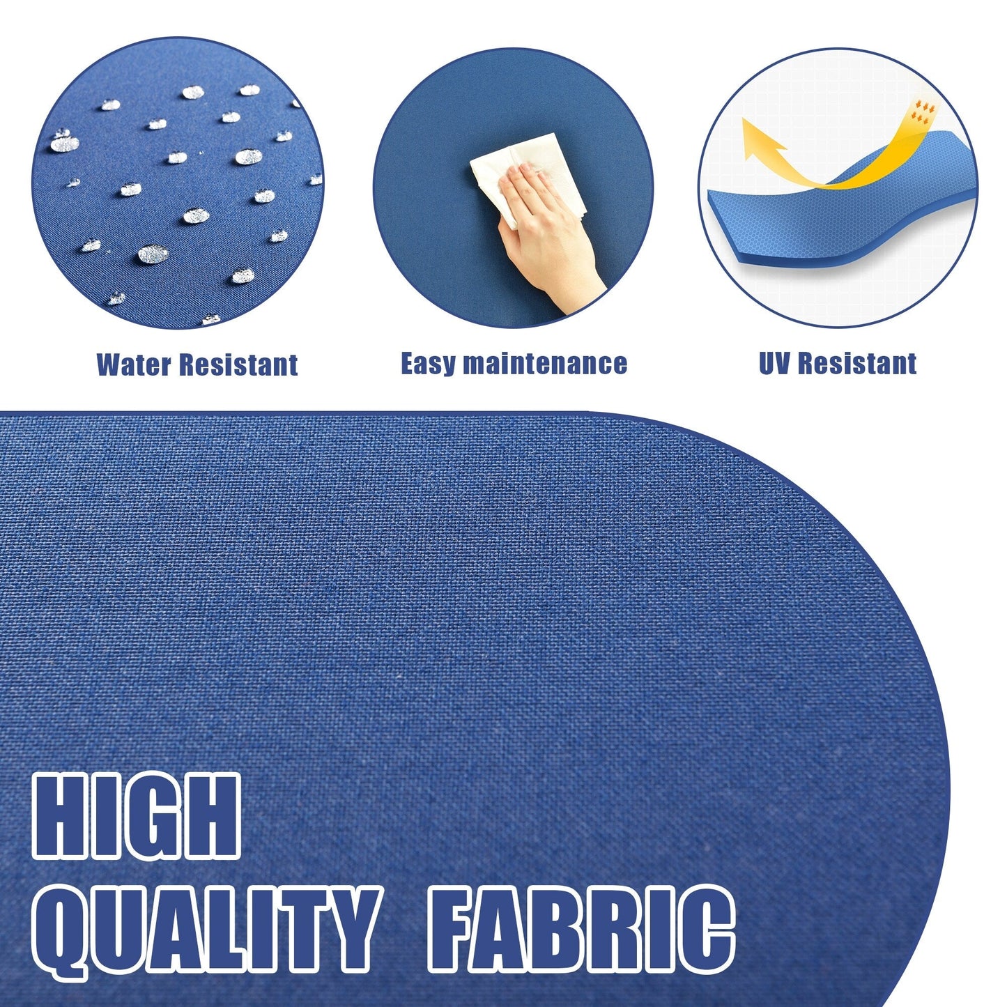 Set da conversazione imbottito per patio esterno in vimini da 5 pezzi HOOOWOOO