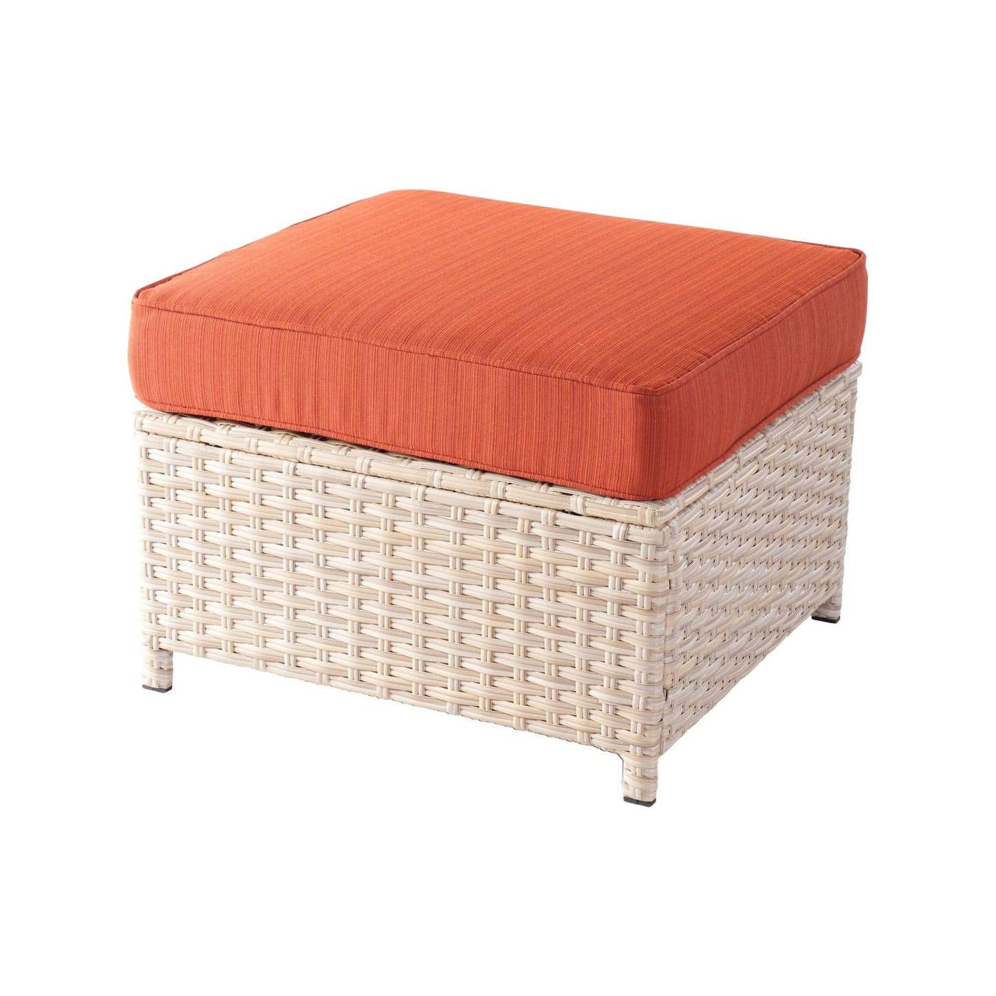 Set da conversazione imbottito per patio esterno in vimini da 5 pezzi HOOOWOOO