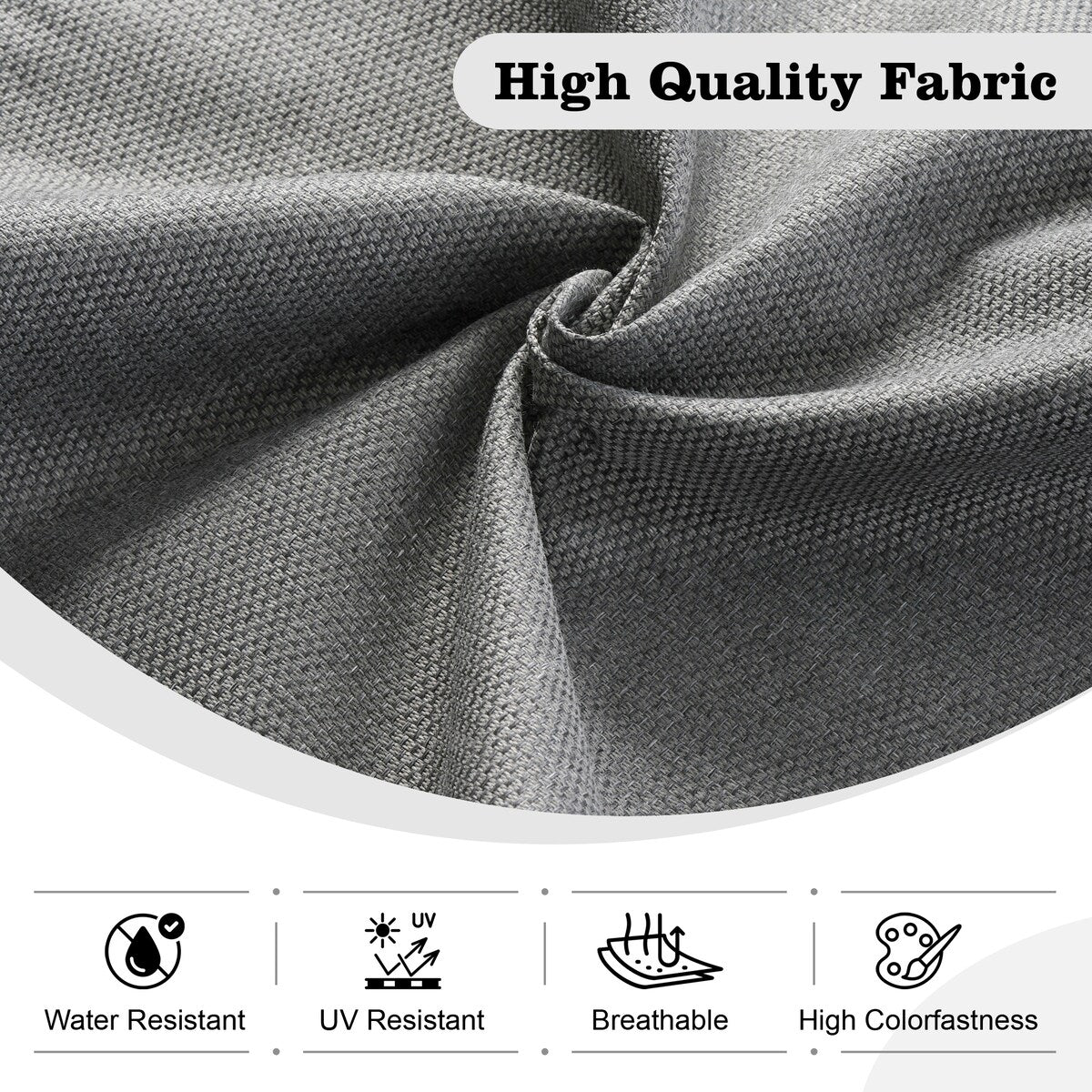 HOOOWOOO Set di mobili da esterno componibili in rattan grigio e vimini, 7 pezzi