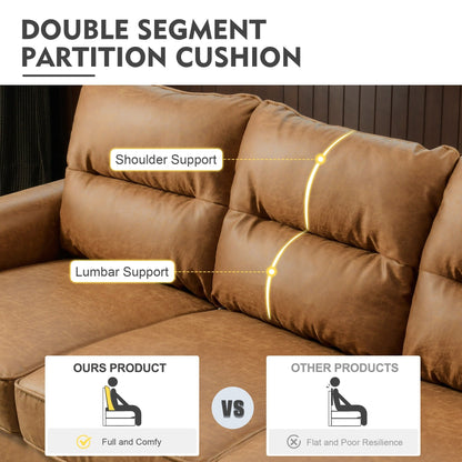 HOOOWOOO Mobili per soggiorno 71 Divano moderno imbottito in tessuto a 3 posti