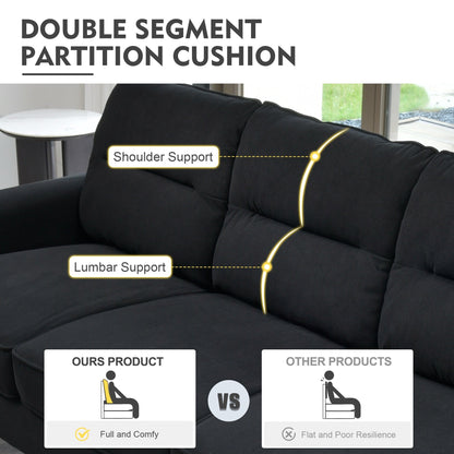 HOOOWOOO Mobili per soggiorno 71 Divano moderno imbottito in tessuto a 3 posti