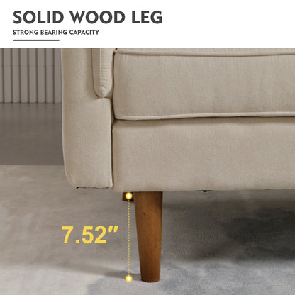 HOOOWOOO Mobili per soggiorno 71 Divano moderno imbottito in tessuto a 3 posti