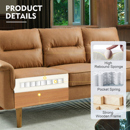 HOOOWOOO Mobili per soggiorno 71 Divano moderno imbottito in tessuto a 3 posti