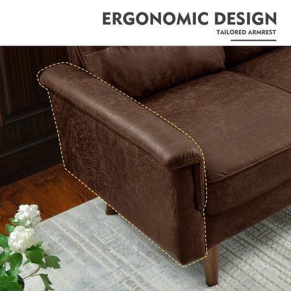 HOOOWOOO Mobili per soggiorno 71 Divano moderno imbottito in tessuto a 3 posti