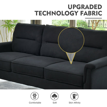 HOOOWOOO Mobili per soggiorno 71 Divano moderno imbottito in tessuto a 3 posti