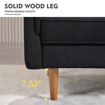 HOOOWOOO Mobili per soggiorno 71 Divano moderno imbottito in tessuto a 3 posti