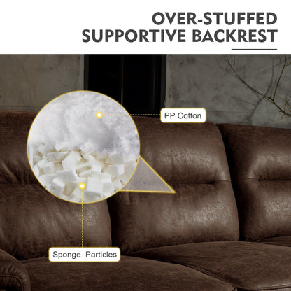 HOOOWOOO Mobili per soggiorno 71 Divano moderno imbottito in tessuto a 3 posti