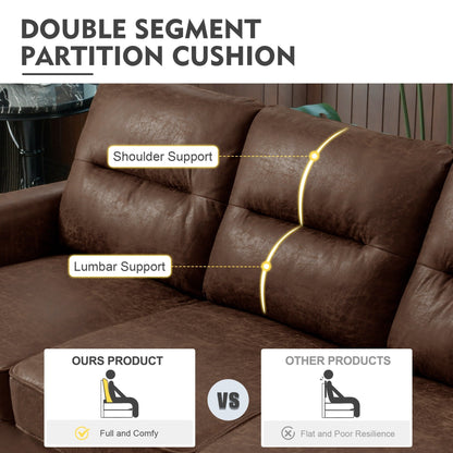 HOOOWOOO Mobili per soggiorno 71 Divano moderno imbottito in tessuto a 3 posti