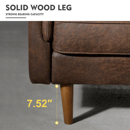 HOOOWOOO Mobili per soggiorno 71 Divano moderno imbottito in tessuto a 3 posti