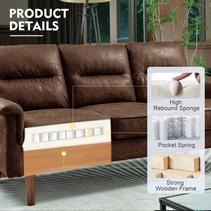 HOOOWOOO Mobili per soggiorno 71 Divano moderno imbottito in tessuto a 3 posti