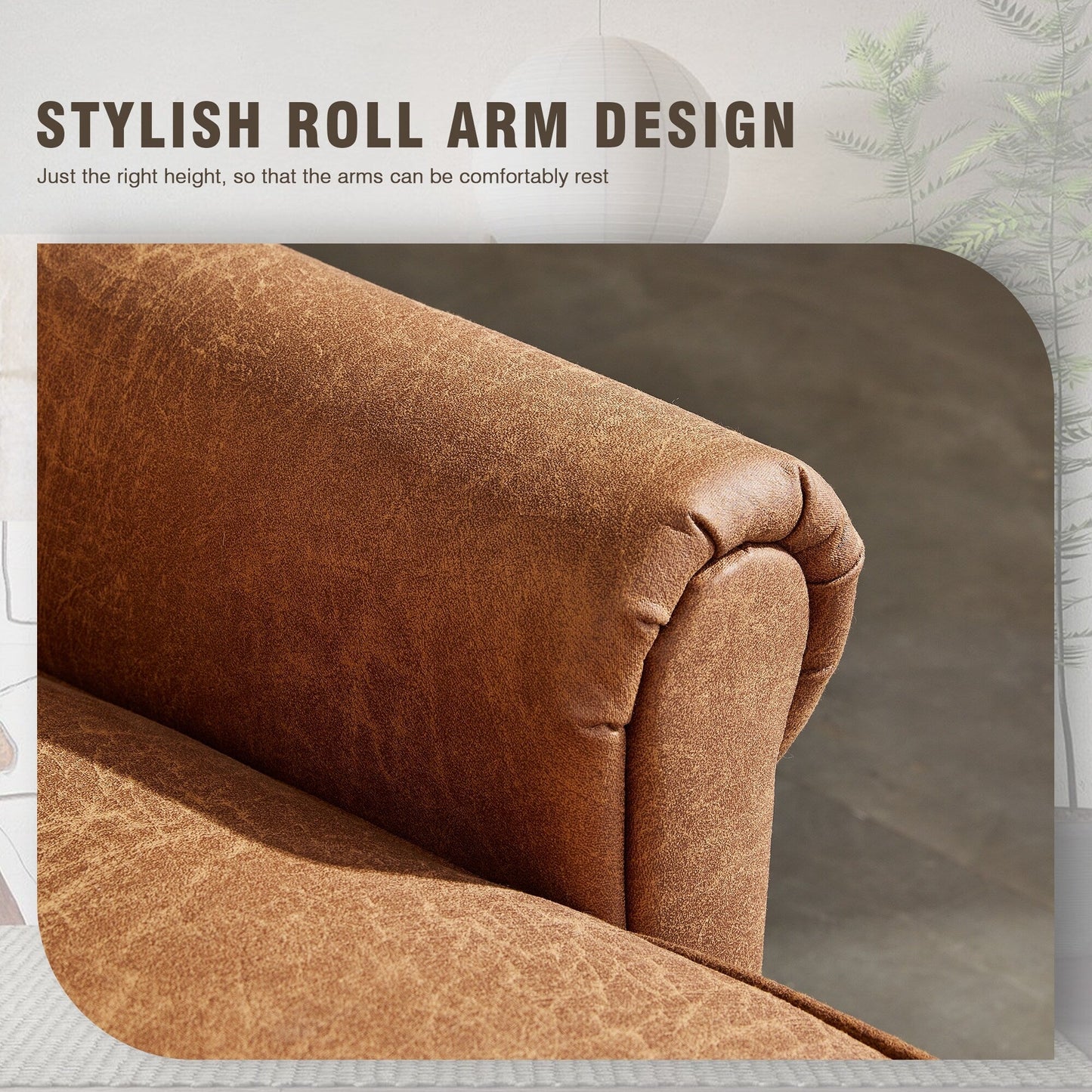 Divano in pelle scamosciata di metà secolo con chaise longue HOOOWOOO Living Room Furniture