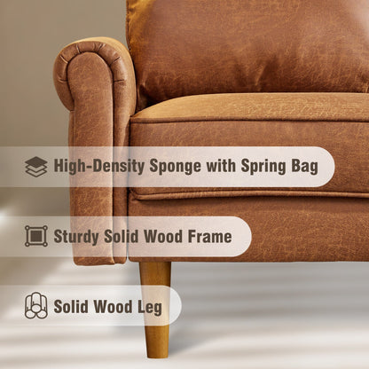 Divano in pelle scamosciata di metà secolo con chaise longue HOOOWOOO Living Room Furniture