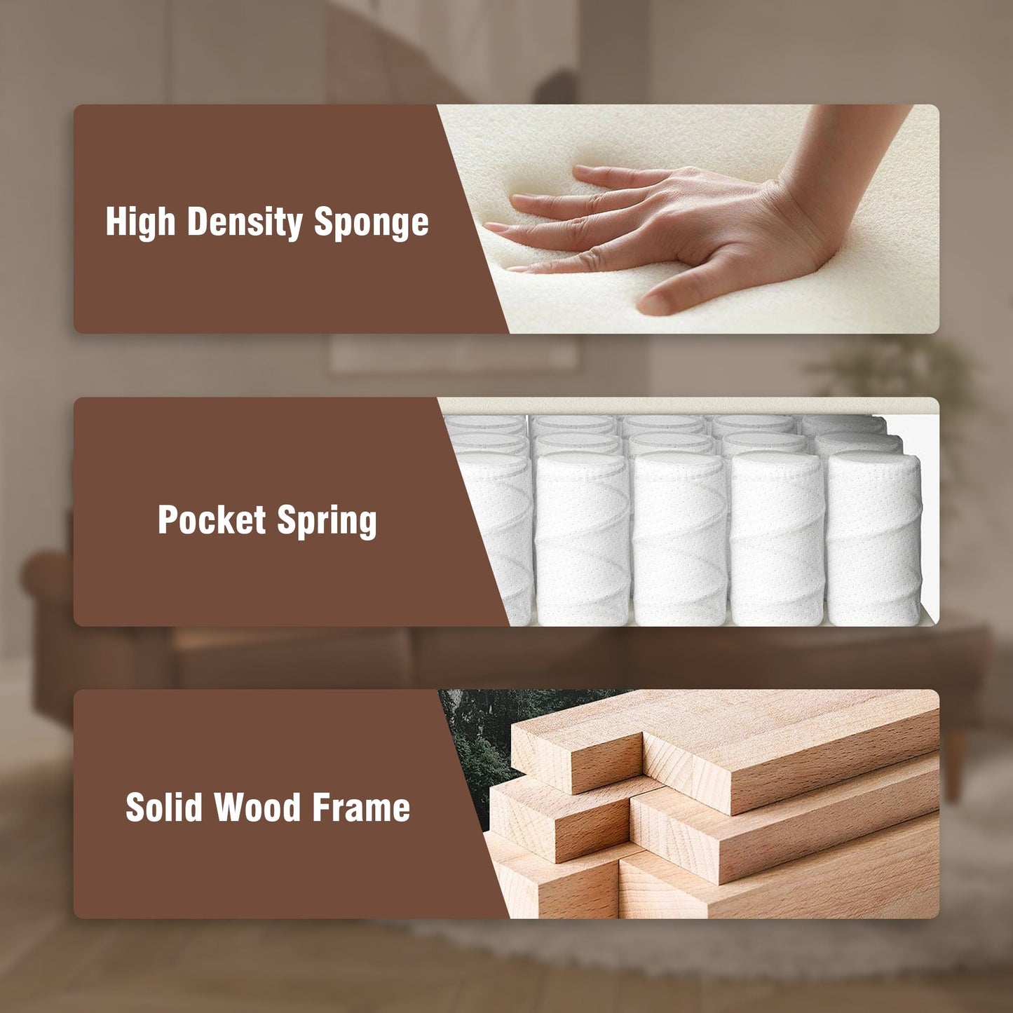 Divano in pelle scamosciata di metà secolo con chaise longue HOOOWOOO Living Room Furniture