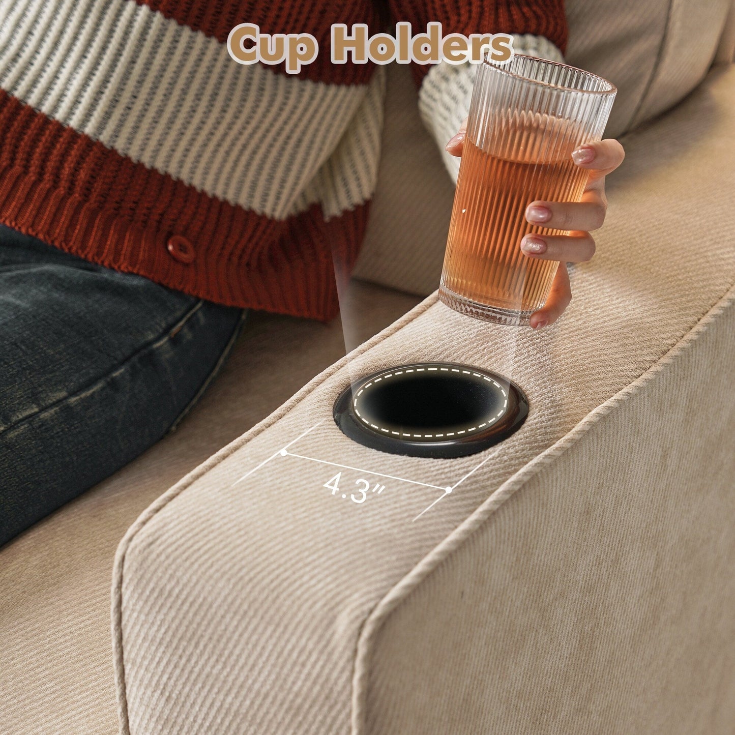 Divano moderno imbottito in velluto a coste HOOOWOOO per soggiorno