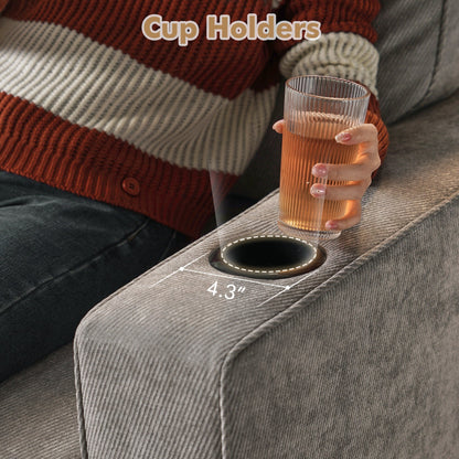 Divano moderno imbottito in velluto a coste HOOOWOOO per soggiorno