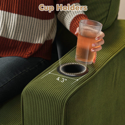 Divano moderno imbottito in velluto a coste HOOOWOOO per soggiorno