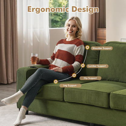 Divano moderno imbottito in velluto a coste HOOOWOOO per soggiorno