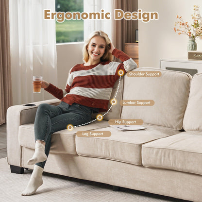 Divano moderno imbottito in velluto a coste HOOOWOOO per soggiorno