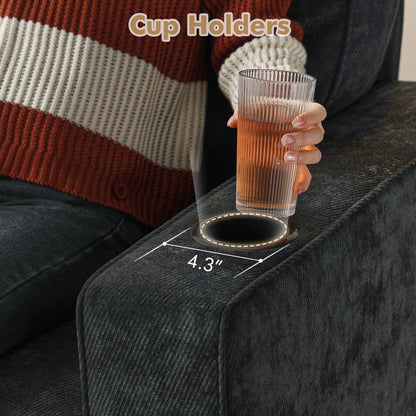 Divano moderno imbottito in velluto a coste HOOOWOOO per soggiorno