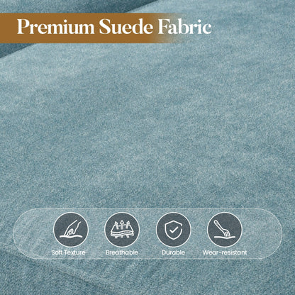 Divano imbottito HOOOWOOO Mid-Century a 3 posti con gambe in legno per soggiorno