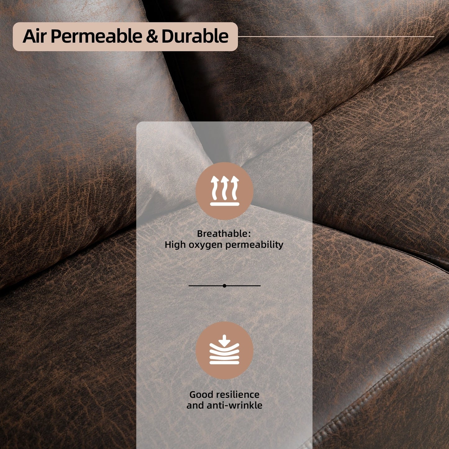 Divano imbottito HOOOWOOO Mid-Century Modern con cuscini arrotolati