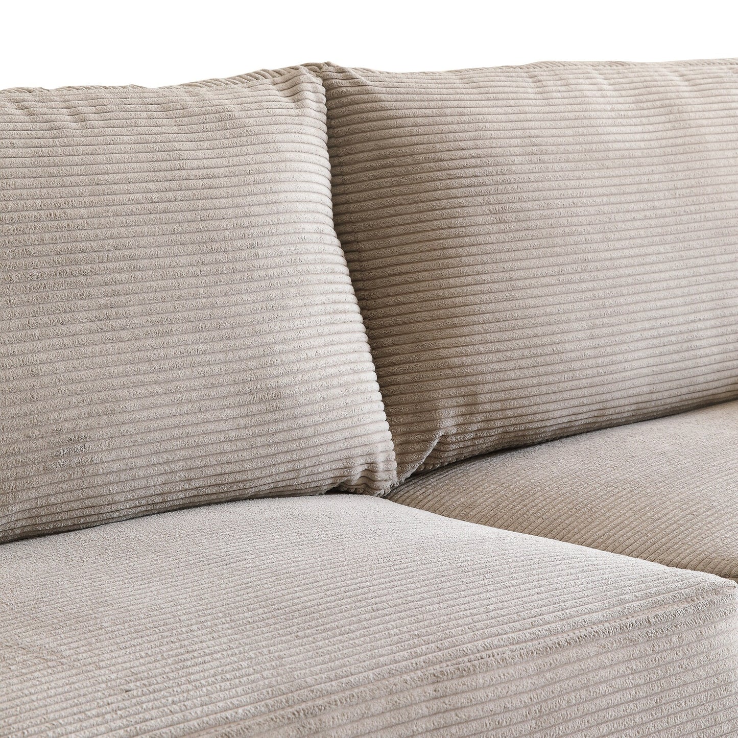 Divano imbottito HOOOWOOO Mid-Century Modern con cuscini arrotolati