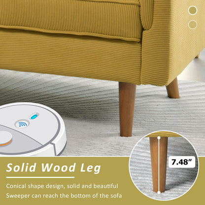 Divano moderno a 3 posti in tessuto di poliestere HOOOWOOO con bracciolo largo