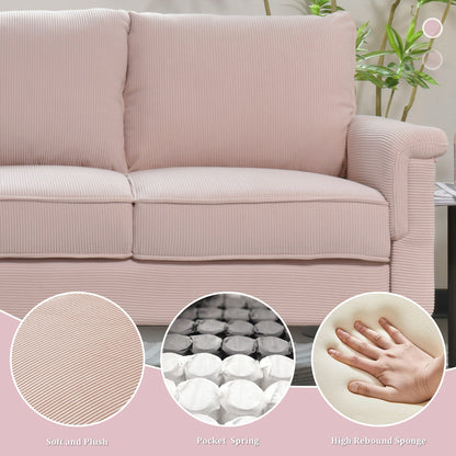 Divano moderno a 3 posti in tessuto di poliestere HOOOWOOO con bracciolo largo