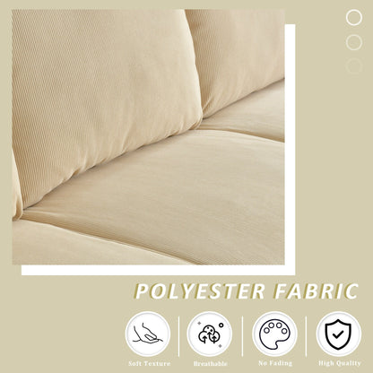 Divano moderno a 3 posti in tessuto di poliestere HOOOWOOO con bracciolo largo