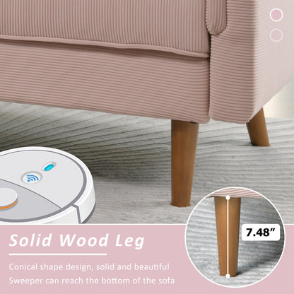 Divano moderno a 3 posti in tessuto di poliestere HOOOWOOO con bracciolo largo