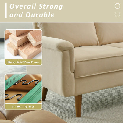 Divano moderno a 3 posti in tessuto di poliestere HOOOWOOO con bracciolo largo