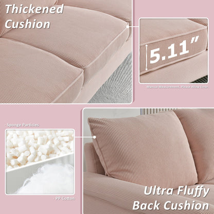 Divano moderno a 3 posti in tessuto di poliestere HOOOWOOO con bracciolo largo