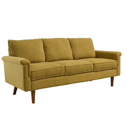 Divano moderno a 3 posti in tessuto di poliestere HOOOWOOO con bracciolo largo