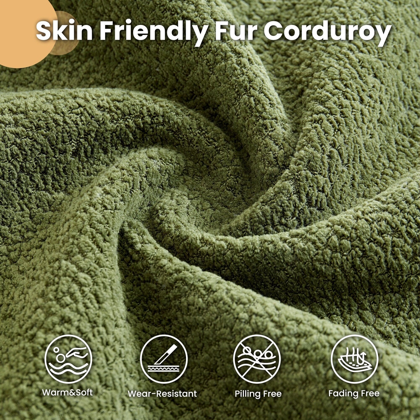 Divano da pavimento moderno in tessuto di velluto a coste HOOOWOOO