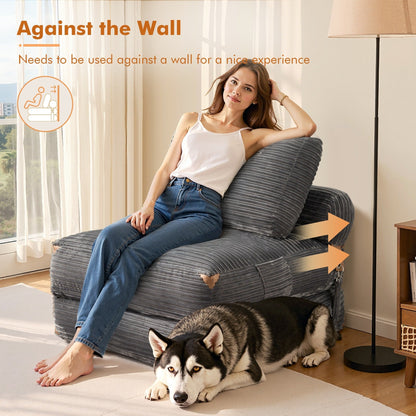 Divano pieghevole moderno in velluto a coste HOOOWOOO