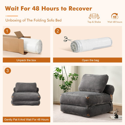 Divano pieghevole moderno in velluto a coste HOOOWOOO