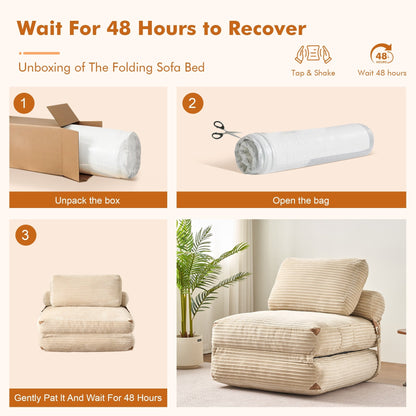 Divano pieghevole moderno in velluto a coste HOOOWOOO