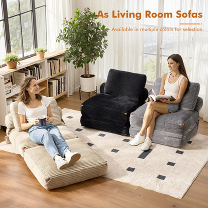 Divano pieghevole moderno in velluto a coste HOOOWOOO