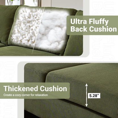 Divano chaise longue moderno convertibile in poliestere HOOOWOOO con gambe in metallo per soggiorno