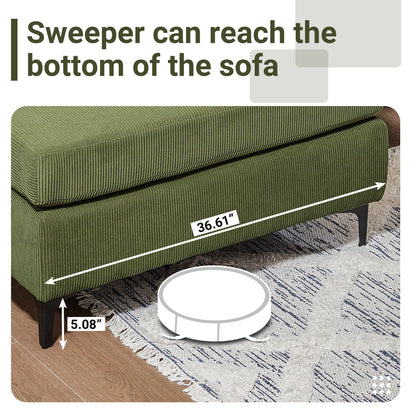 Divano chaise longue moderno convertibile in poliestere HOOOWOOO con gambe in metallo per soggiorno