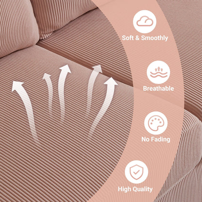 Divano chaise longue moderno convertibile in poliestere HOOOWOOO con gambe in metallo per soggiorno