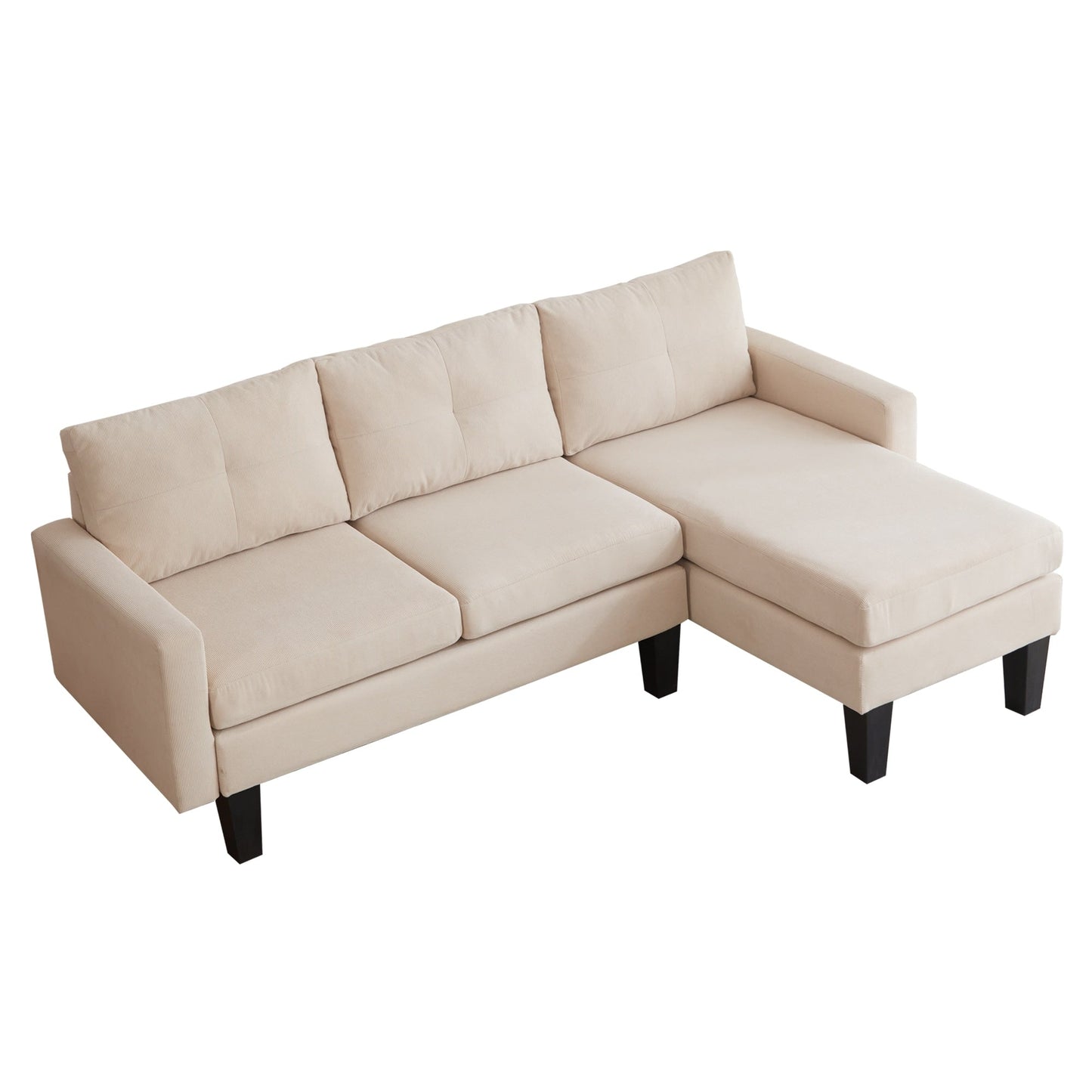 Divano moderno a forma di L in velluto a coste HOOOWOOO