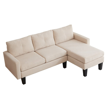 Divano moderno a forma di L in velluto a coste HOOOWOOO