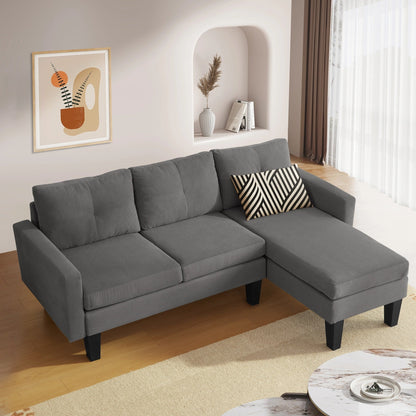 Divano moderno a forma di L in velluto a coste HOOOWOOO